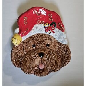 Vintage Signature House Collection Puppy Canape Holiday Christmas Plate